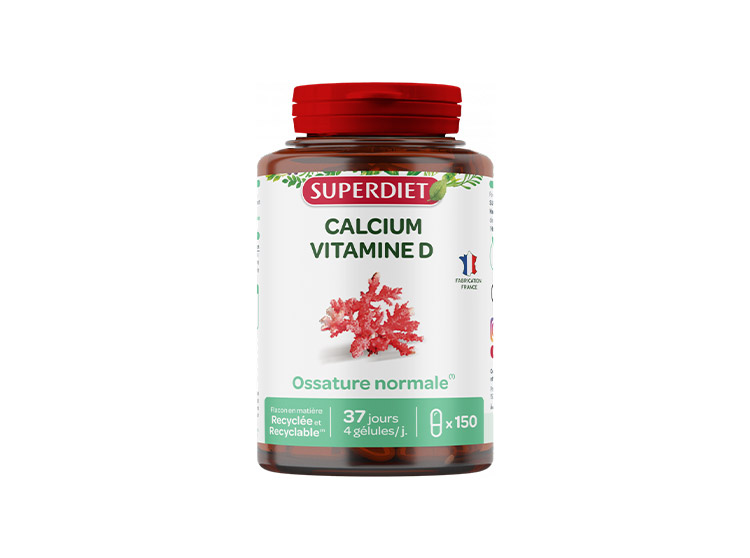 Superdiet Calcium et Vitamine D - 150 mg