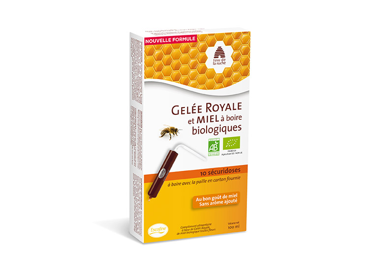 Pileje Gelée royale et Miel à boire biologiques -10x10ml