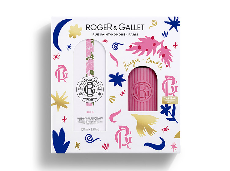 Coffret Rose Eau Parfumée Bienfaisante + Bougie Parfumée