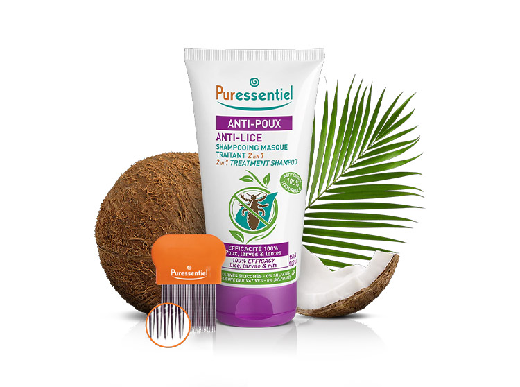 Shampoing Masque Traitant 2 en 1 Anti-poux et lentes + peigne - 150ml