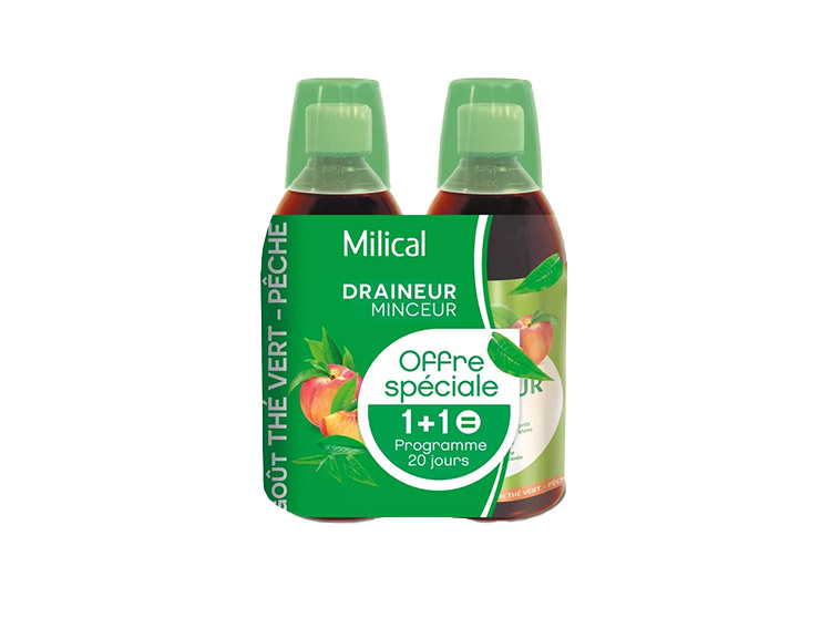 Draineur Minceur Goût Thé Vert Pêche - 2x500ml
