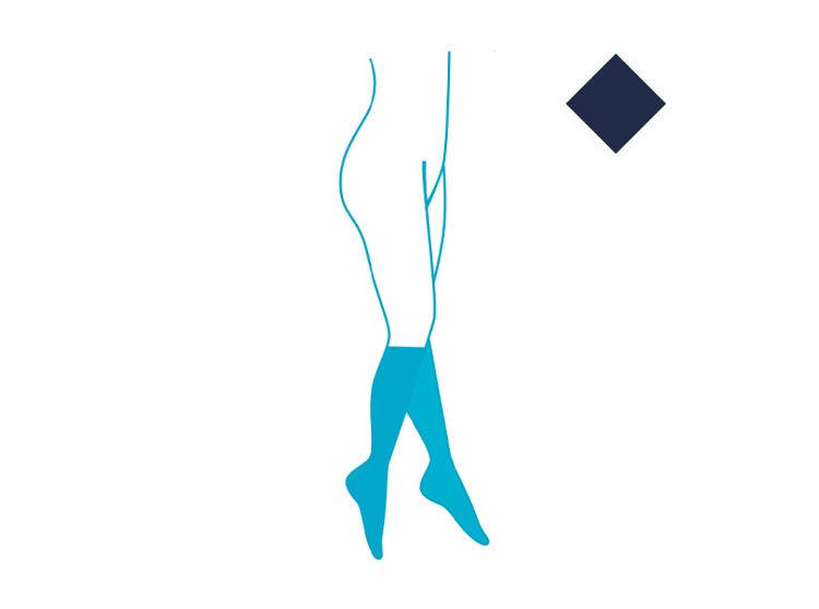 Varisma Douceur Mi-bas de compression Classe 2 Saphir - Taille 2 court