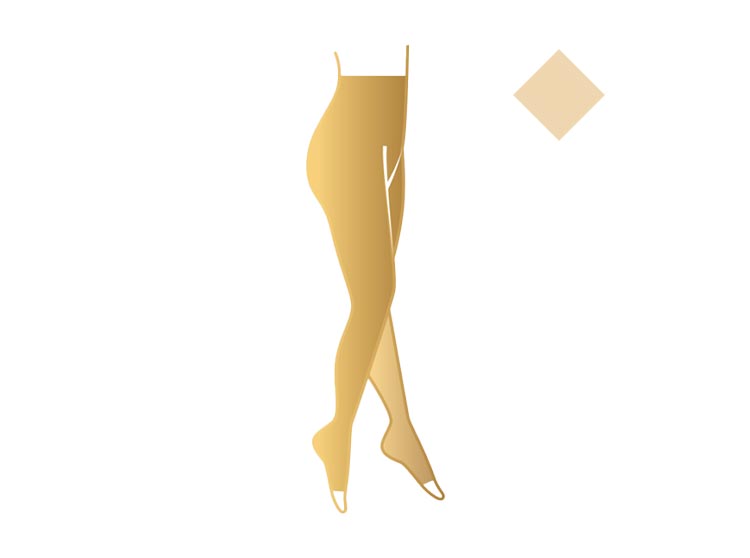 Smartleg Transparent Collant de compression pieds ouverts Classe 2 Radieuse Soft - Taille 2 normal