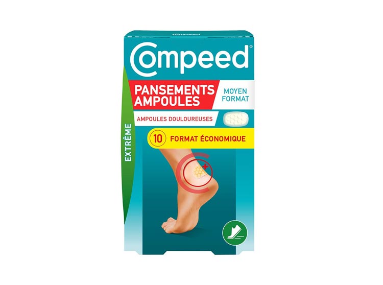 Compeed Pansements Ampoules Extrême Format Moyen - 10 pansements