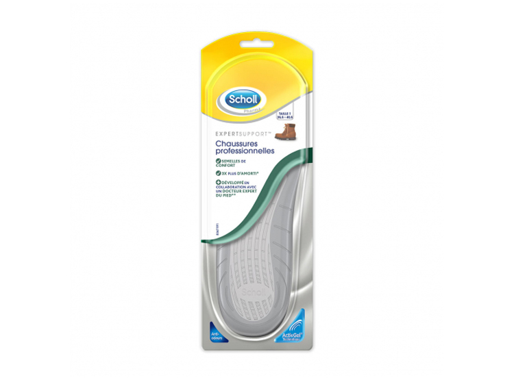 Scholl Semelles de confort Chaussures professionnelles Taille 1 35,5 - 40,5 - 1 paire