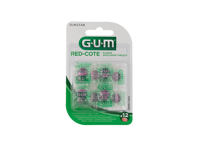 GUM Red-Cote révélateur de plaque - 12 comprimés