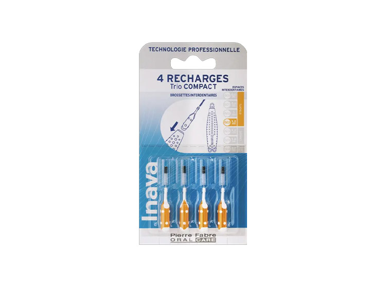 Recharges Brossettes Interdentaires TrioCompact 1,2mm - 4 recharges