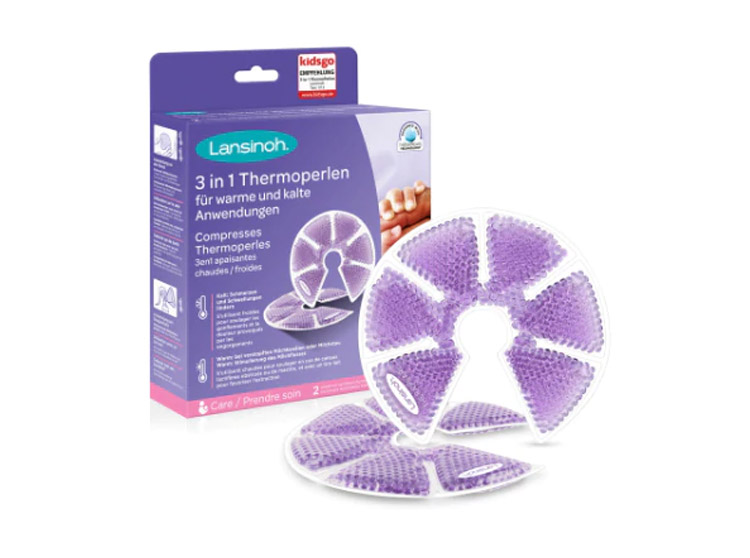 Lansinoh Compresses Thermoperles 3 en 1 apaisantes chaud / froid - 2 compresses