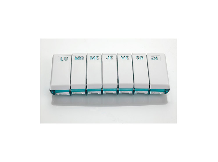 Pilbox Tempo Pilulier hebdomadaire Bleu