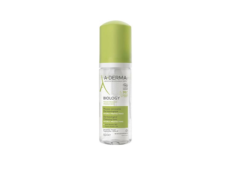 A-Derma Biology Mousse Nettoyante Dermatologique Hydra-Protectrice BIO - 150ml