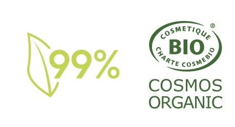 99% d'ingrédients d'origine naturelle et certifié Bio