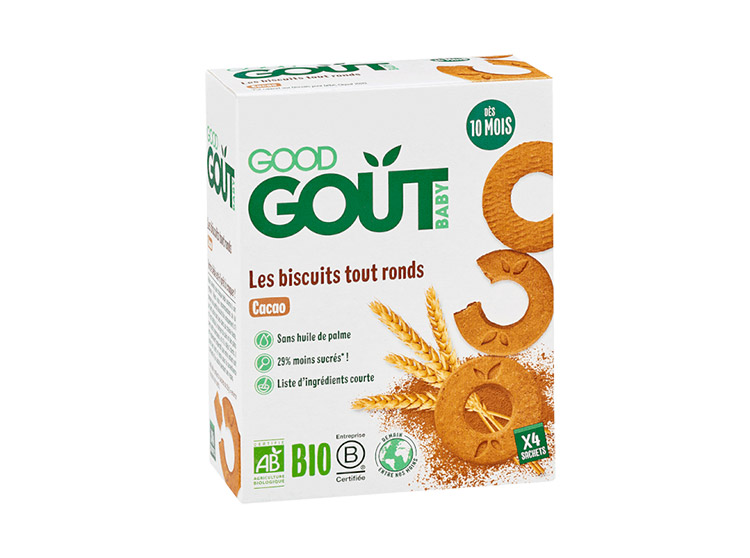 Good Goût Biscuits BIO tout ronds Cacao - 80 g