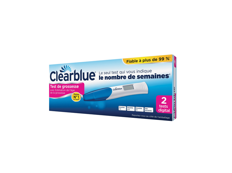 Clearblue test de grossesse digital avec estimation de l'âge x2