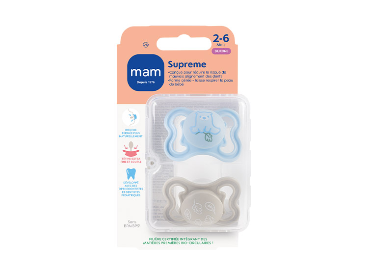 MAM Sucettes Supreme 2-6 Mois - Lot de 2