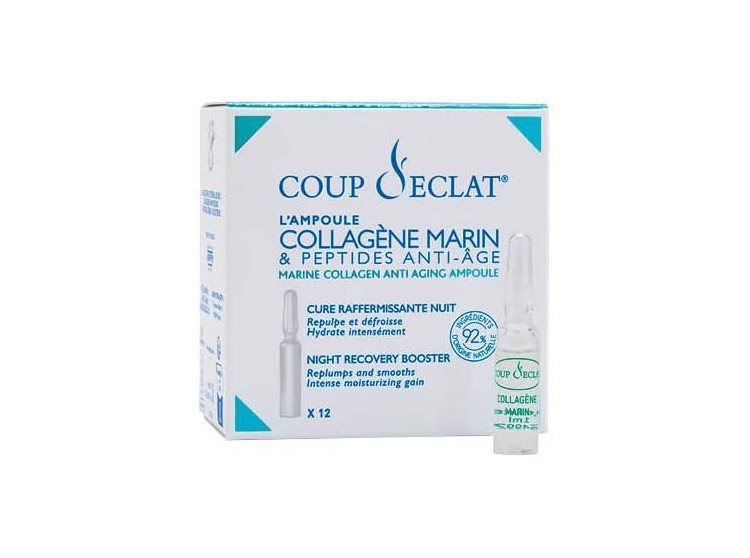 Ampoules Collagène Marin & Peptides Anti-Age - 12 ampoules