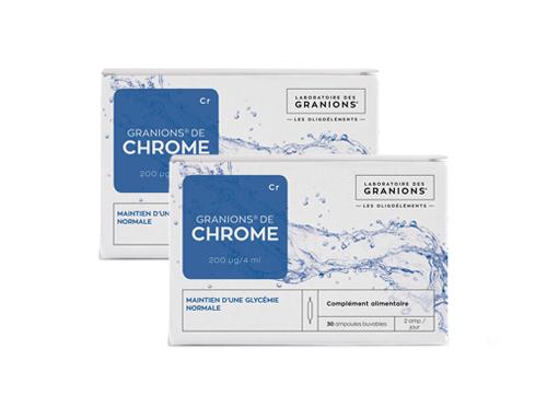 Granions de chrome 200 µg - 60 ampoules