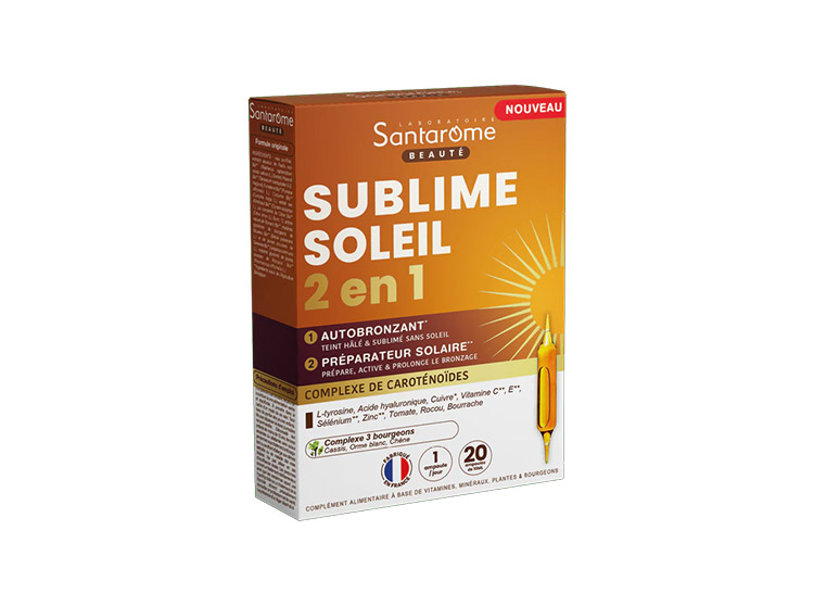 Sublime Soleil 2 en 1 Auto-bronzant et Préparateur - 20 ampoules