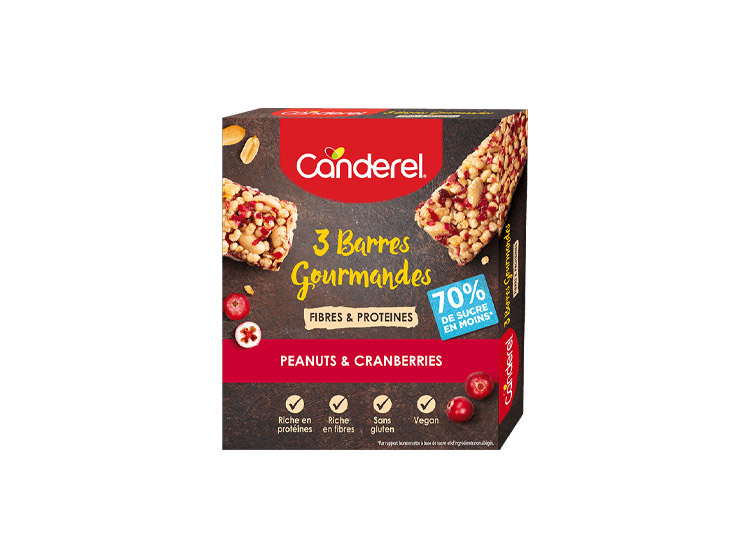 Barres Gourmandes Cranberries et Cacahuète - x3