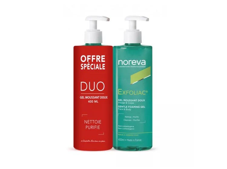 Noreva Exfoliac Gel moussant doux - 2 x 400 ml