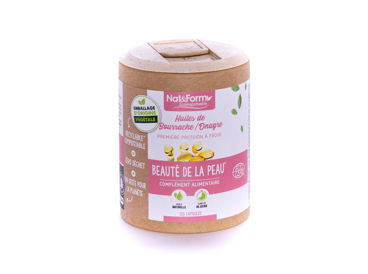 Ecoresponsable Huiles de Bourrache Onagre BIO - 120 capsules