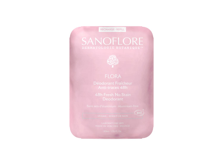Déodorant Fraicheur Roll-On Anti-Traces Flora - Recharge 50ml