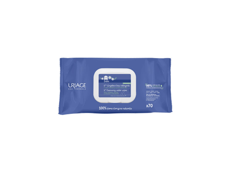 Uriage Bébé 1ères lingettes nettoyantes - 70 lingettes