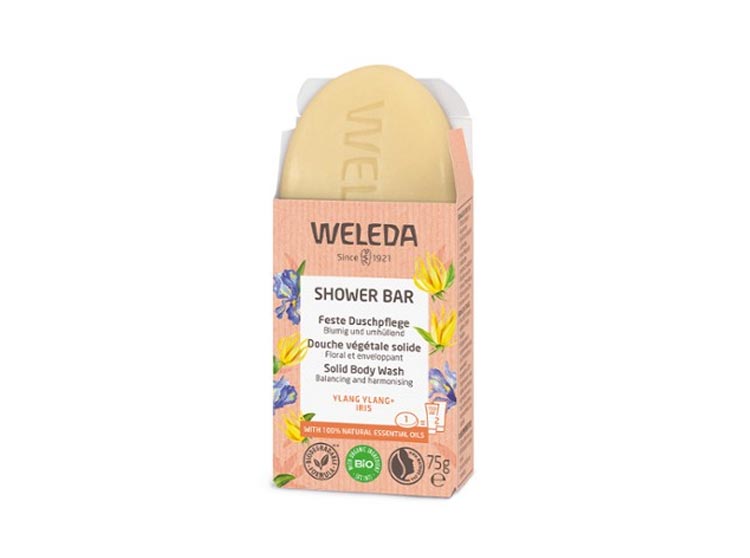 Weleda Shower Bar Douche végétale solide Ylang Ylang & Iris - 75 g