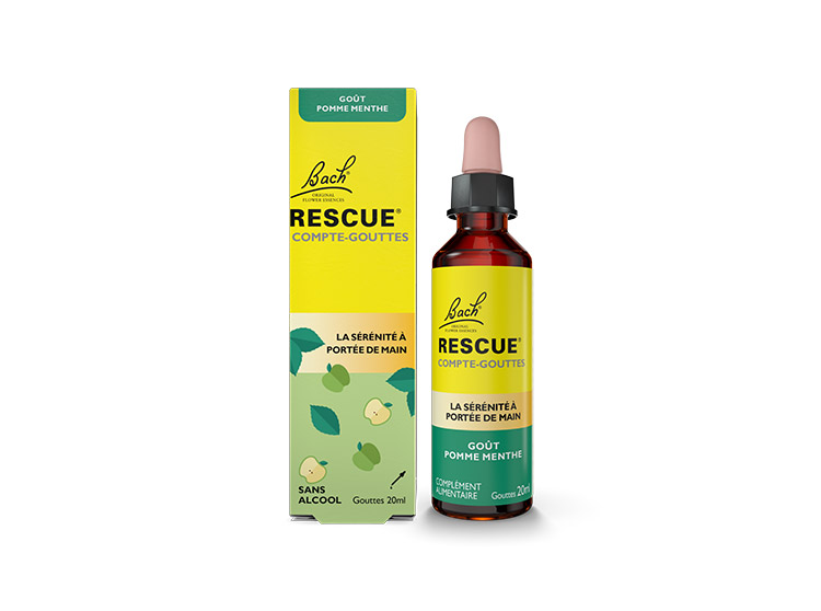 Bach Rescue Compte-gouttes saveur Pomme-menthe - 20 ml