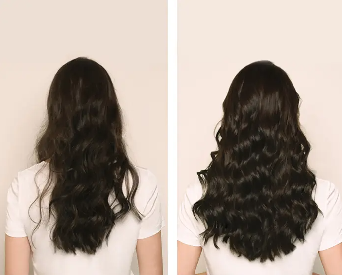 Résultats Avant/après du shampooing rené furterer antichute aux huiles essentielles