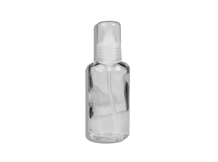 Haut-Ségala Flacon verre transparent avec pompe et capot - 100ml