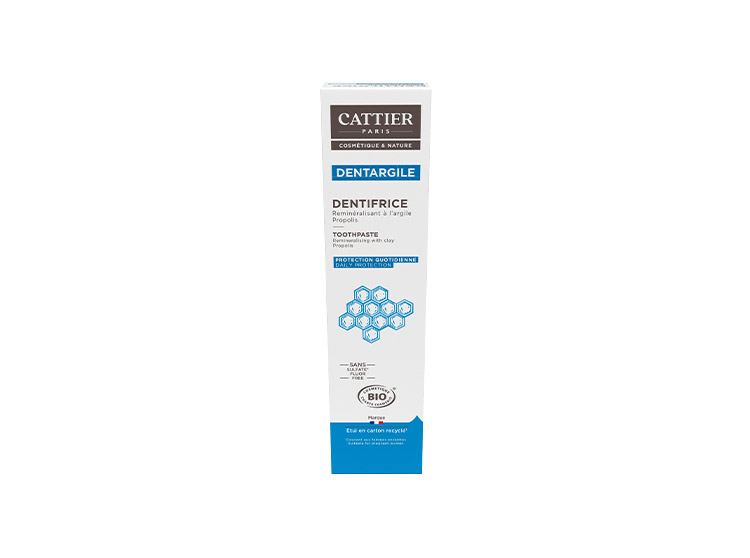 Cattier dentifrice Dentargile propolis BIO - 75ml