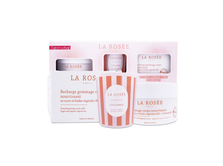 Coffret Gommage Corps + Recharge Gommage + Bougie