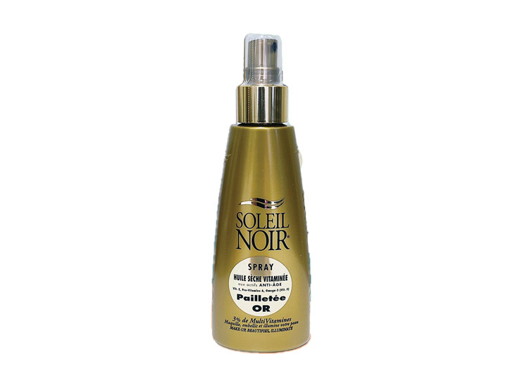 Soleil Noir Huile sèche vitaminée Pailletée Or - 150ml