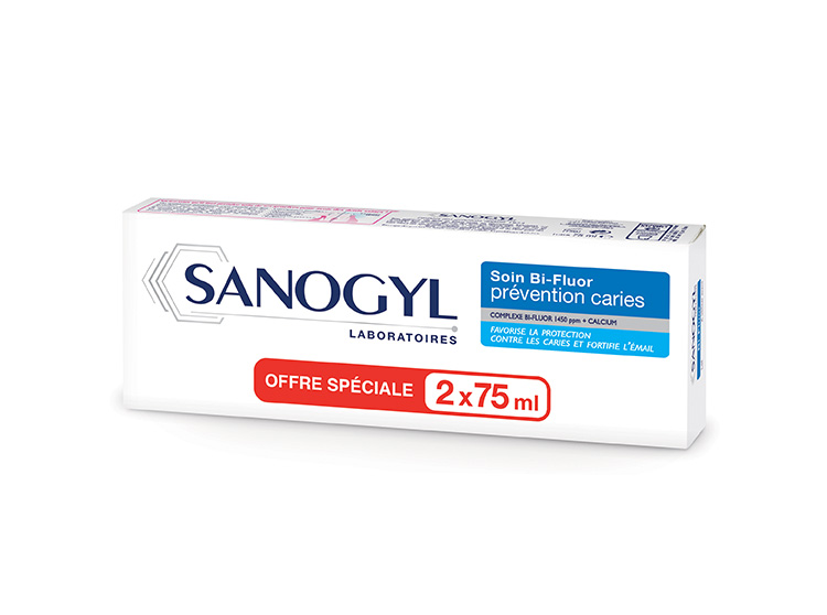 Sanogyl Soin bi-fluor préventions caries - 2x75ml