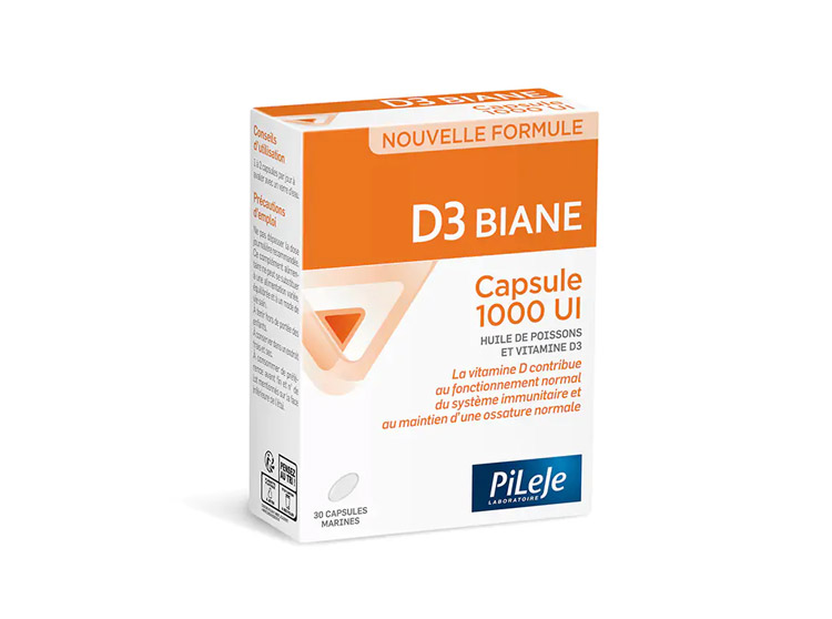 Pileje D3 Biane Capsule 1000 UI Vitamine D - 30 capsules
