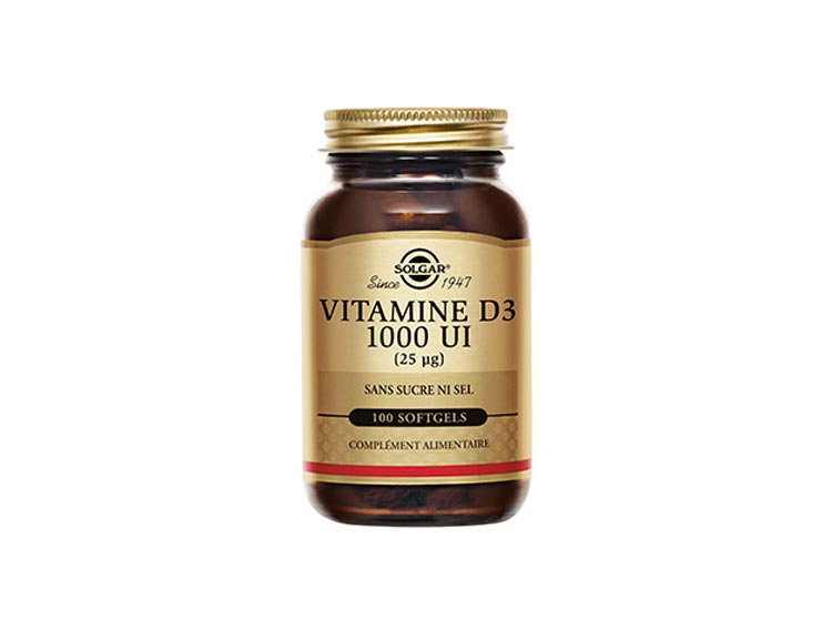 Solgar Vitamine D3 1000UI - 100 gélules