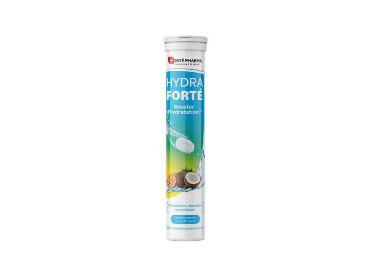 Hydra Forté Booster d'Hydratation Coco Passion - 24 comprimés effervescents