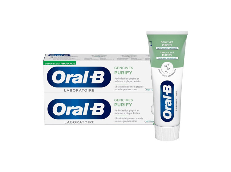 Oral-B Gencives Purify Nettoyage intense Dentifrice - 2x75ml