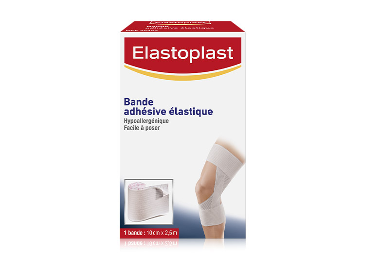 Elastoplast  Bande adhésive élastique Genou 10 cm x 2.5 cm