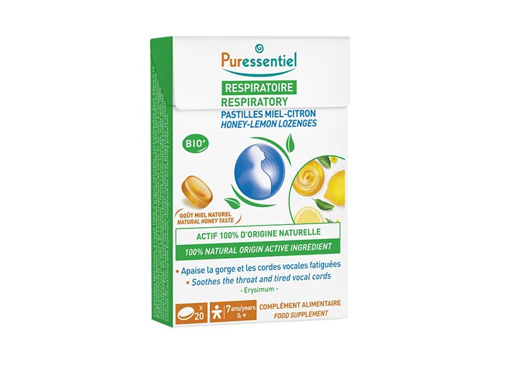 Puressentiel  Respiratoires  Pastilles Miel- Citron - 20 pastilles