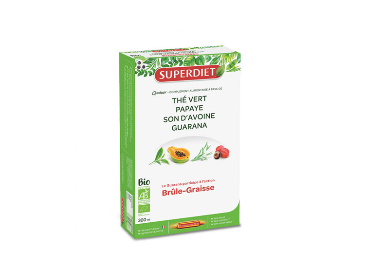 SuperDiet Quatuor Brûle graisse - 20 ampoules de 15ml