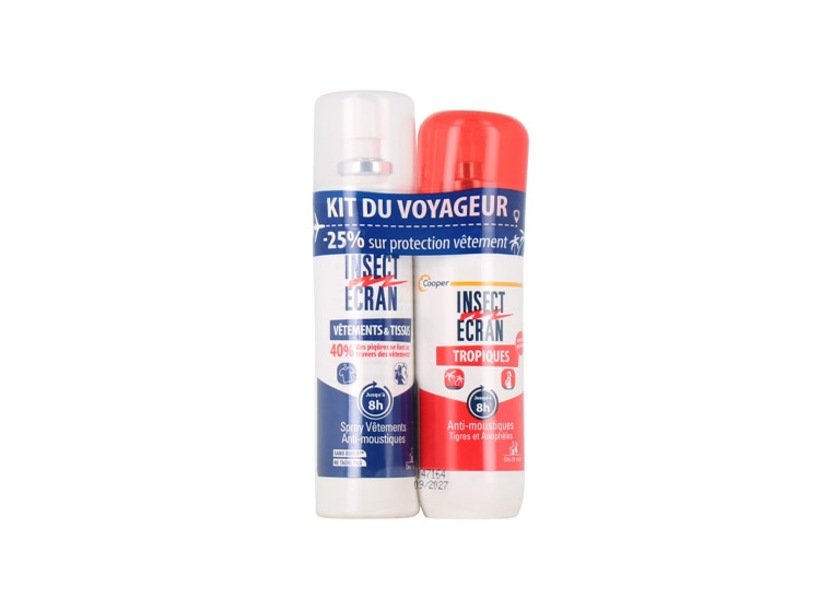 Spécial Tropiques Anti-Moustiques + Spray Répulsif Vêtements - 100+75ml
