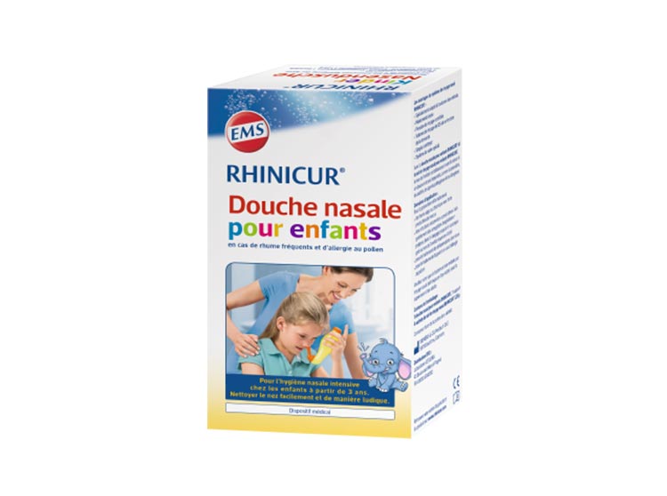 Rhinicur Douche nasale Enfant + 4 sachets de sels de rinçage nasal