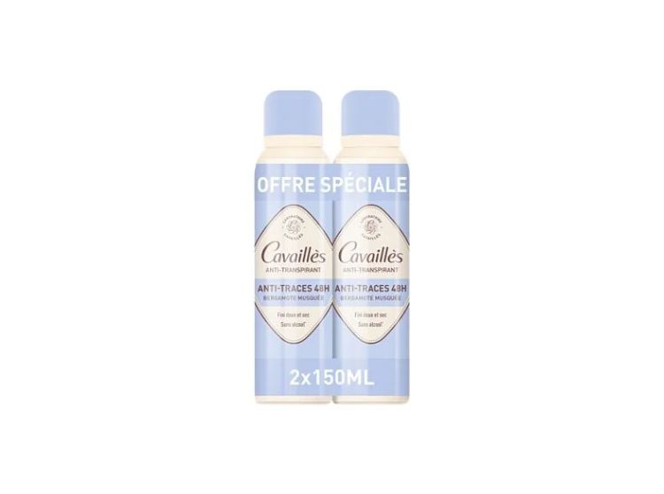 Déodorant Anti-Traces 48h Spray - 2 x 150 ml