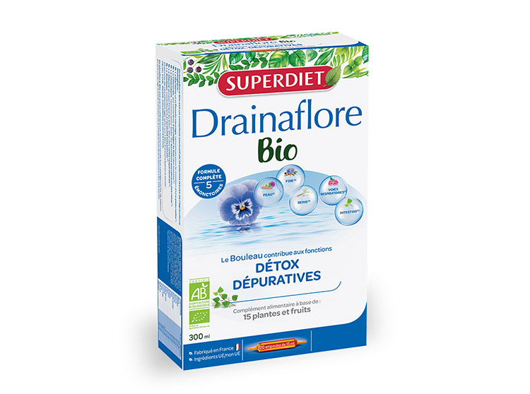 Superdiet Drainaflore BIO - 20 ampoules