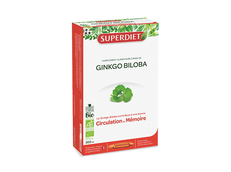 Superdiet Ginkgo biloba BIO - 20 ampoules