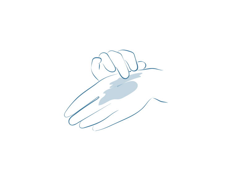 Seconde étape : Appliquer Dexyane MeD sur les lésions