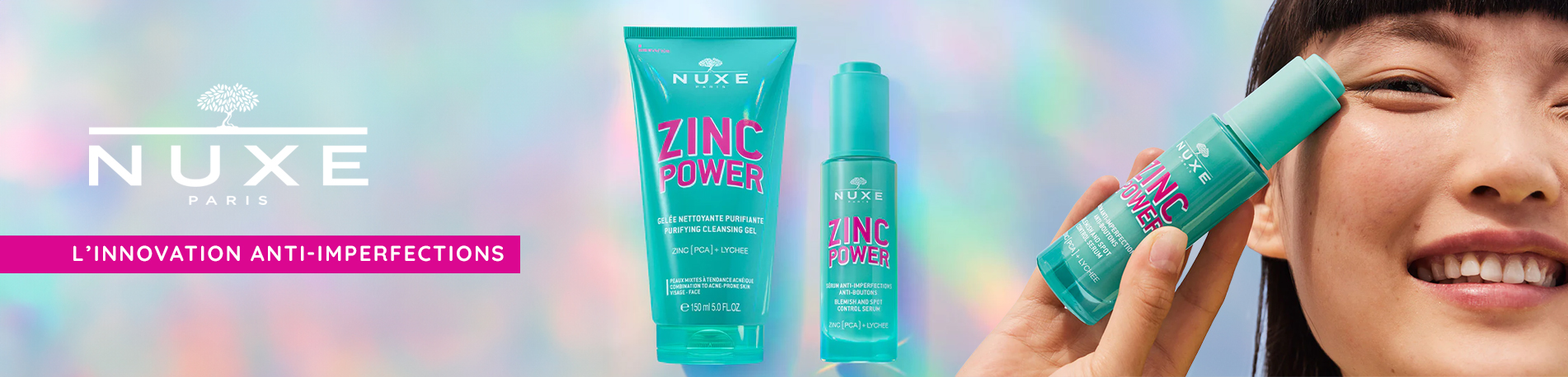 Bannière Nuxe Gamme Zinc Power