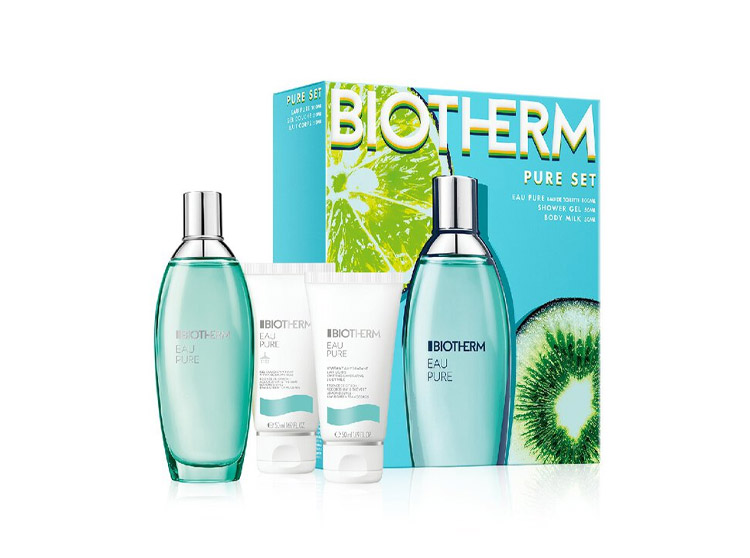 Coffret Ete - Eau Pure Vaporisateur + Gel Douche + Lait Corps - 100+50+50ml