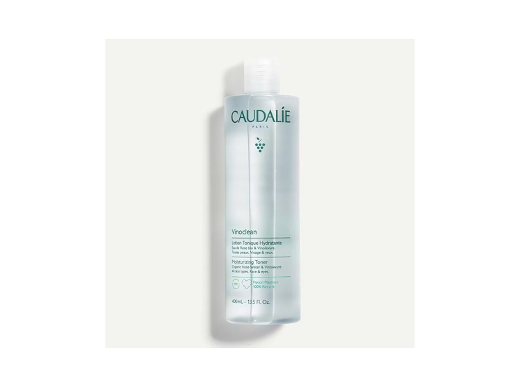 Caudalie Vinoclean Lotion tonique hydratante visage et yeux tous types de peaux - 400ml